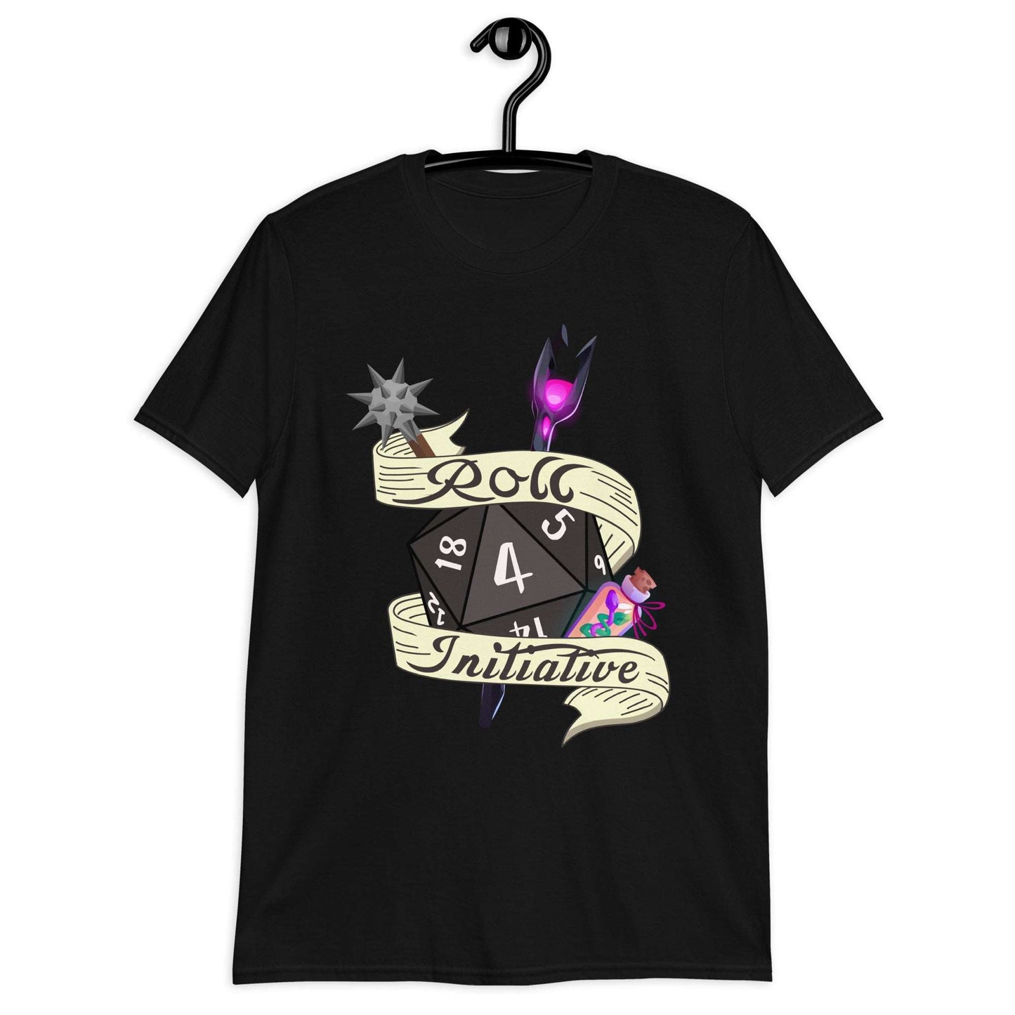 Roll for Initiative, D20 RPG T Shirt. Ideal as gift for role play gamers