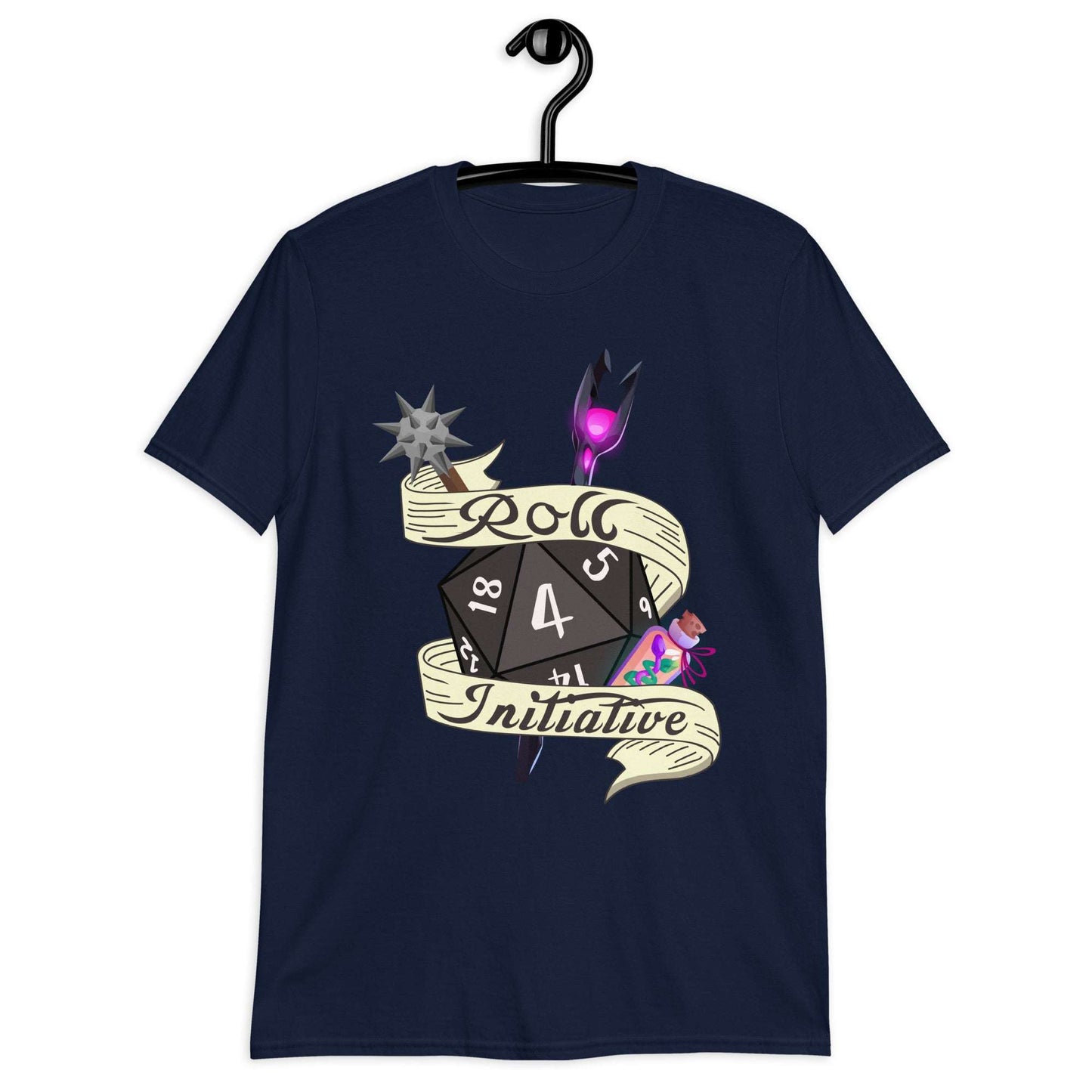 Roll for Initiative, D20 RPG T Shirt. Ideal as gift for role play gamers