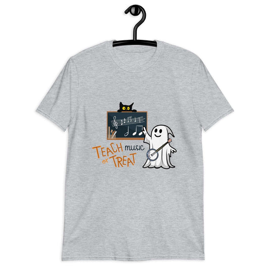 Teach (Music) or Treat, Halloween Musical Ghost T Shirt