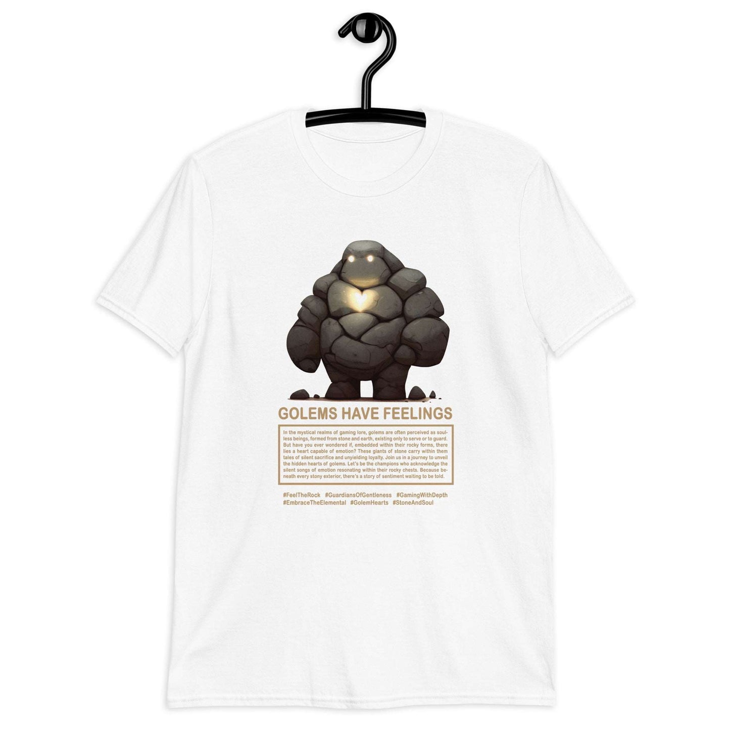 Golems Have Feelings, Heartful Golem T Shirt for Gamers