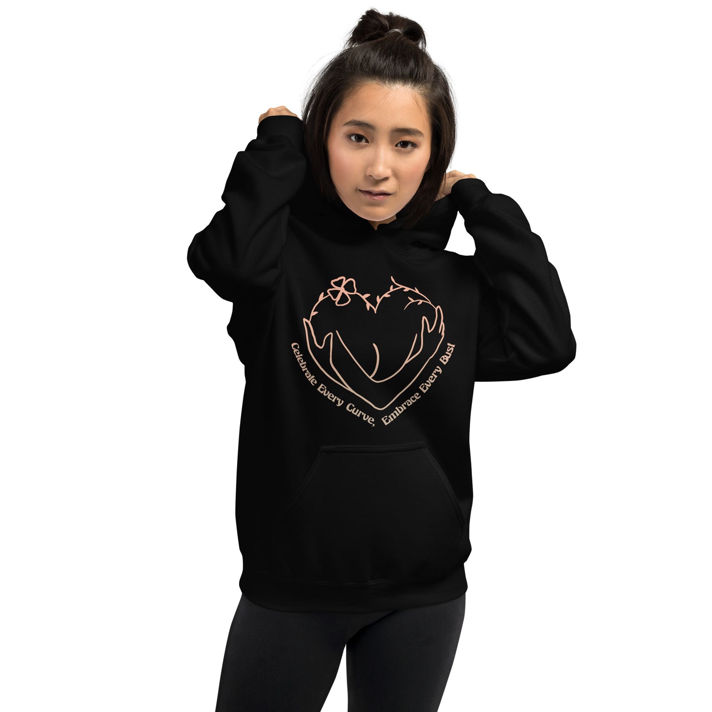 Celebrate Every Curve, Embrace Every Bust. Feminist enpowering Hoodie