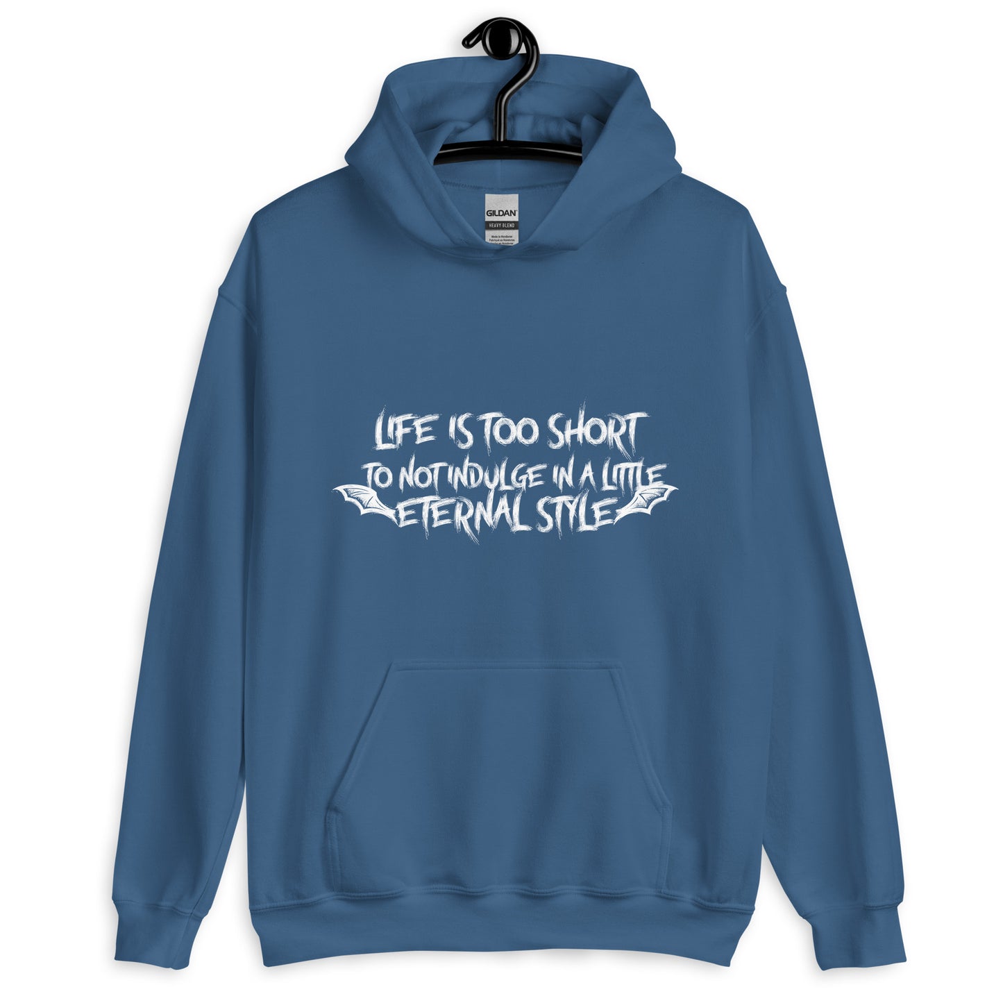 Eternal Elegance: 'Life's Too Short' Vampire Wings Hoodie
