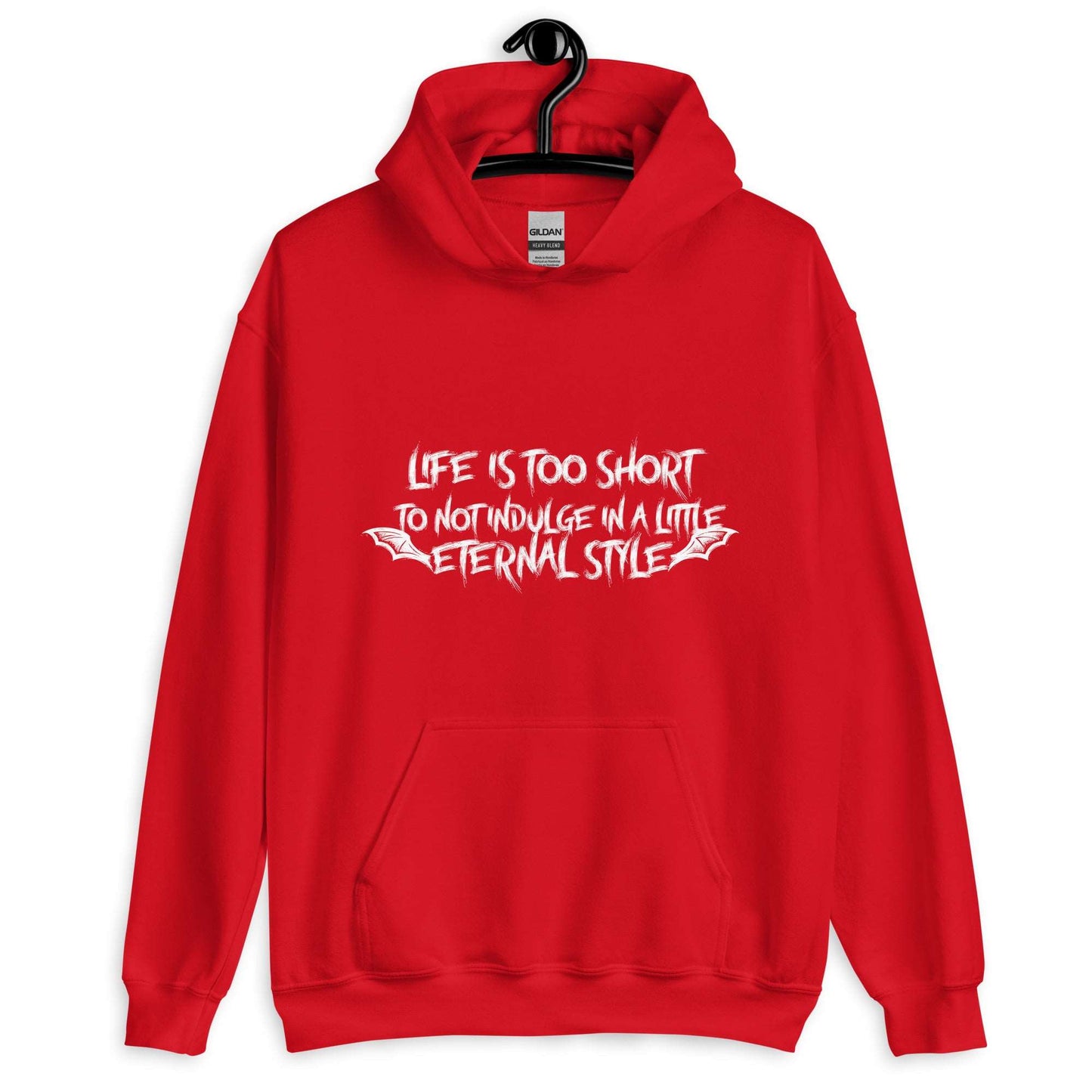 Eternal Elegance: 'Life's Too Short' Vampire Wings Hoodie