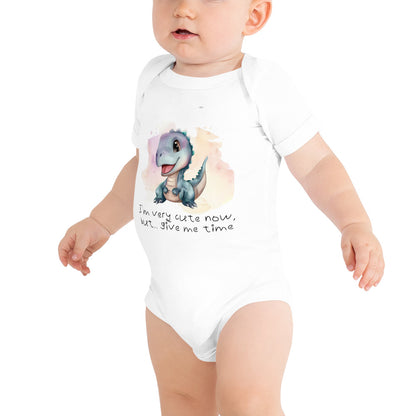 Baby short sleeve one piece T-rex