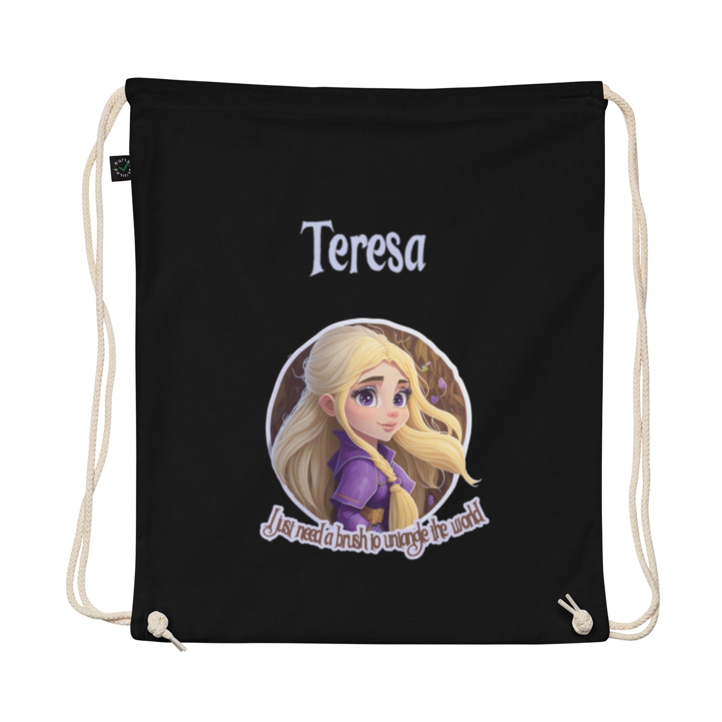 Organic cotton drawstring bag Rapunzel