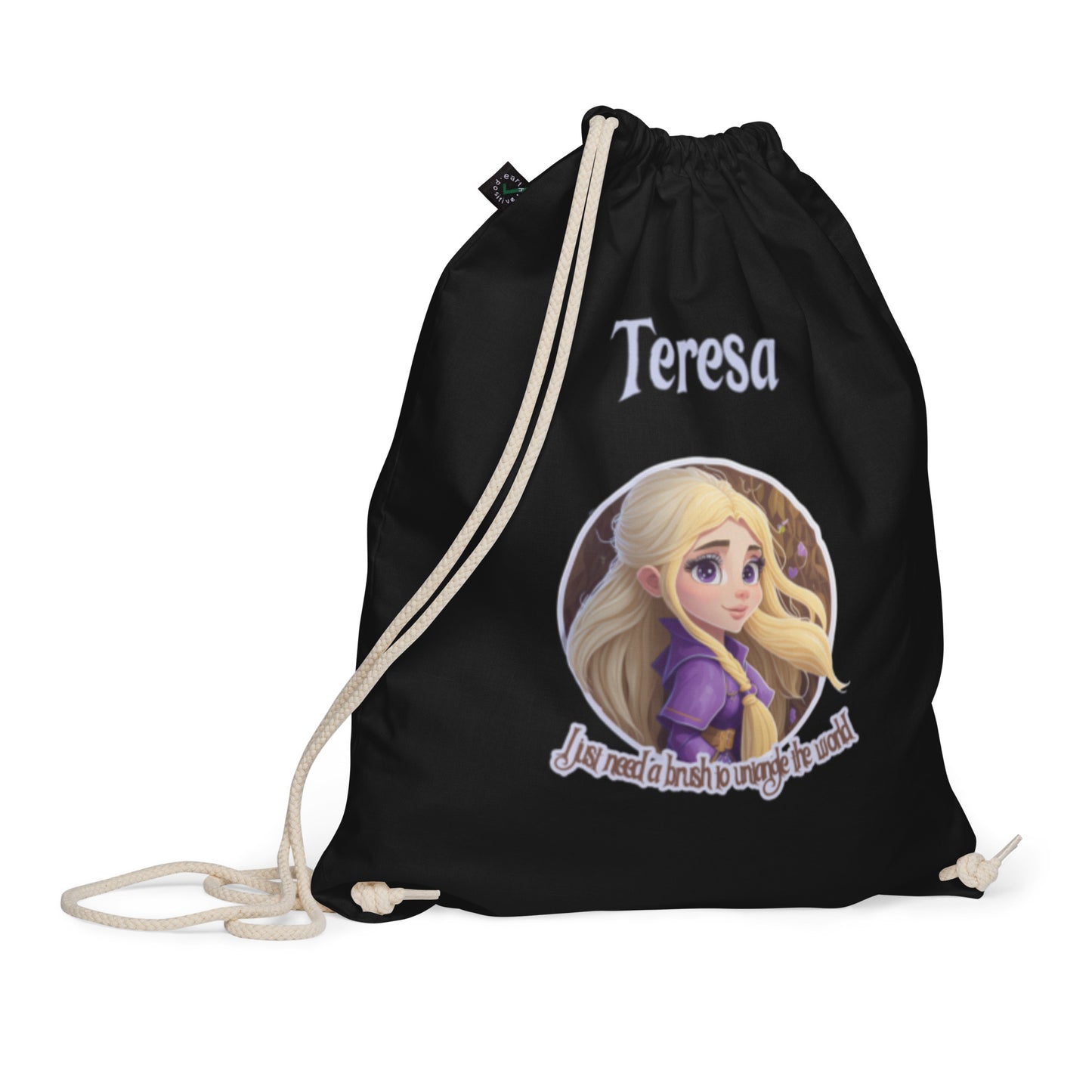 Organic cotton drawstring bag Rapunzel