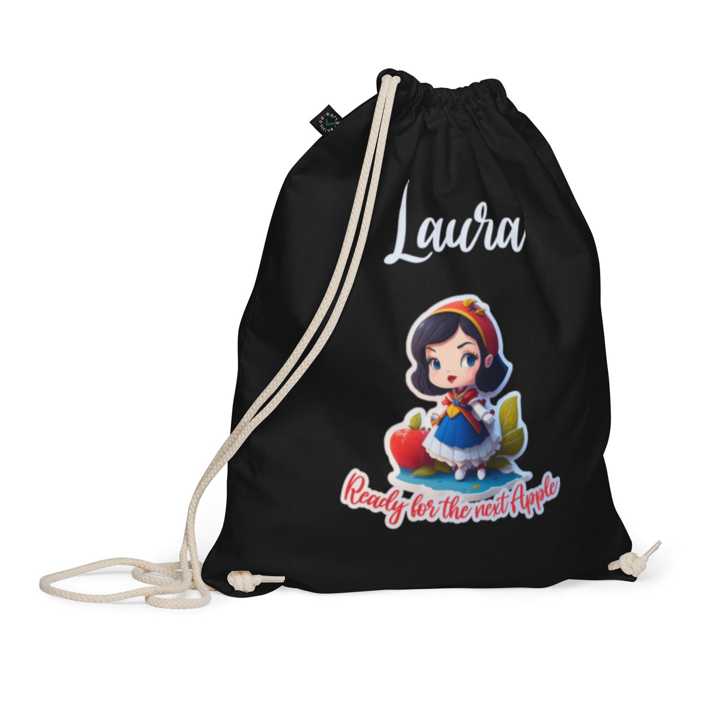 Organic cotton drawstring bag Blancanieves