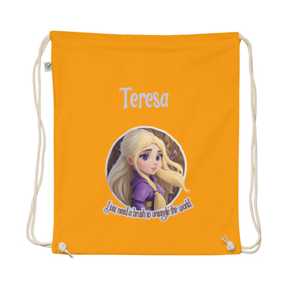 Organic cotton drawstring bag Rapunzel