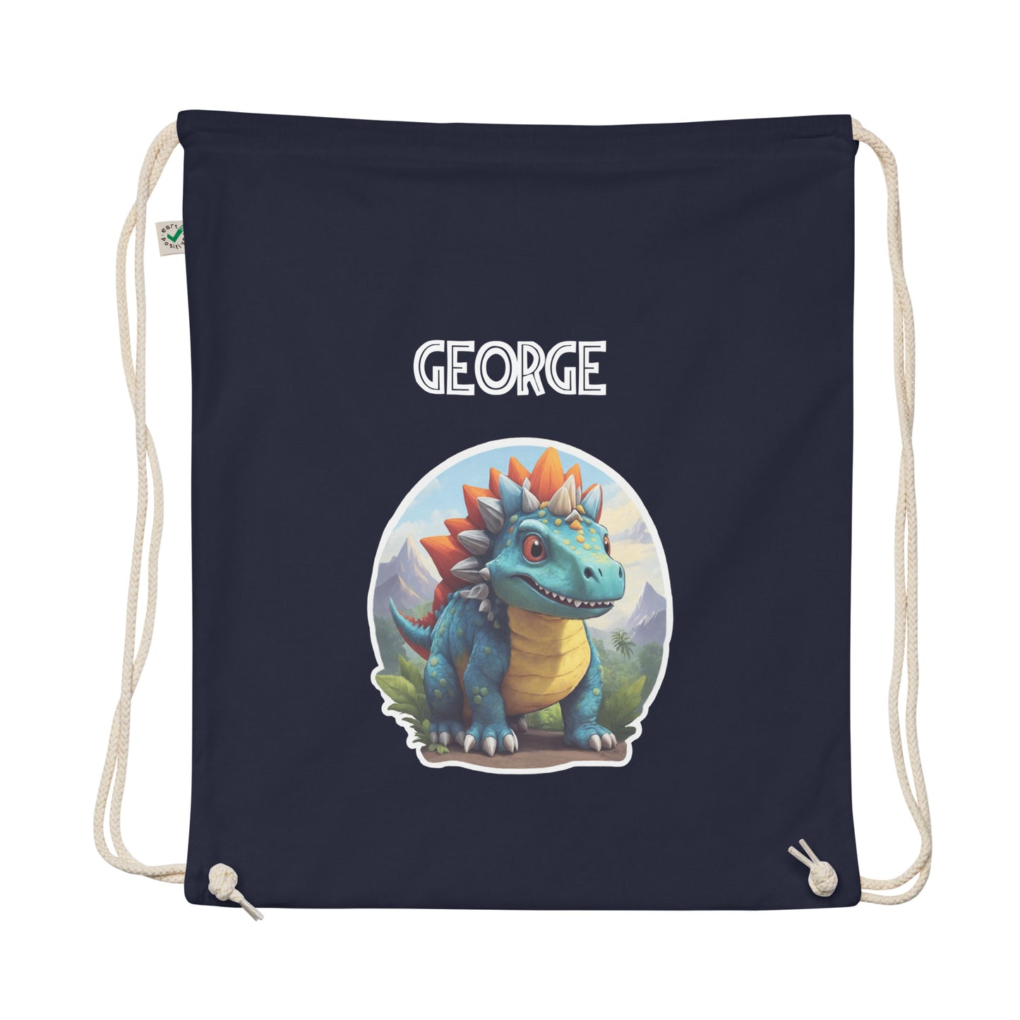 Organic cotton bag Triceratops