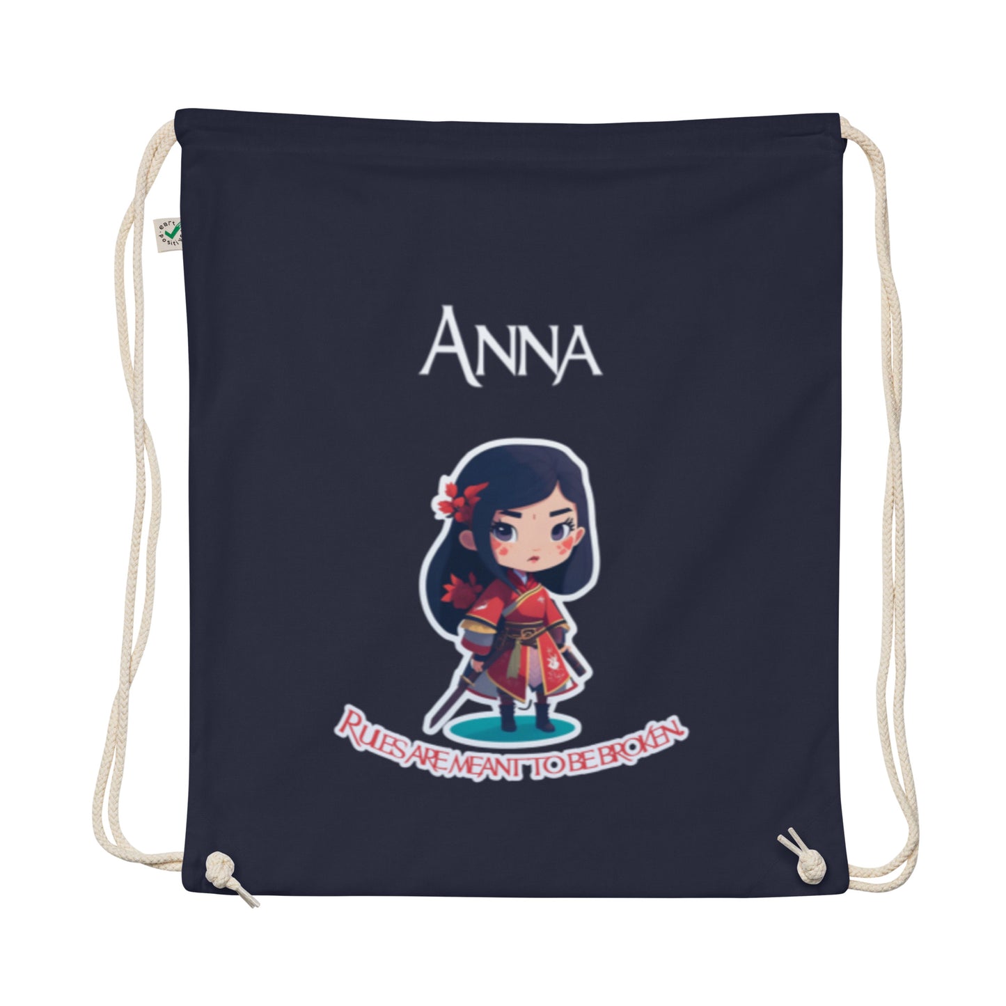 Organic cotton drawstring bag Mulan