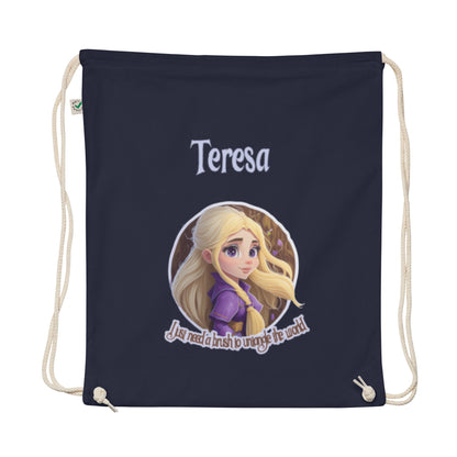 Organic cotton drawstring bag Rapunzel