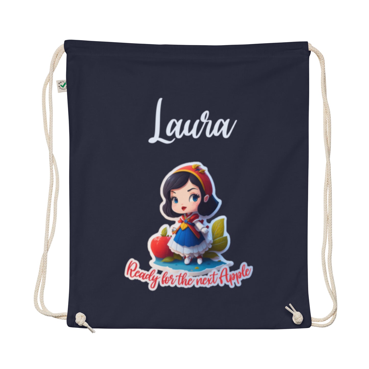 Organic cotton drawstring bag Blancanieves