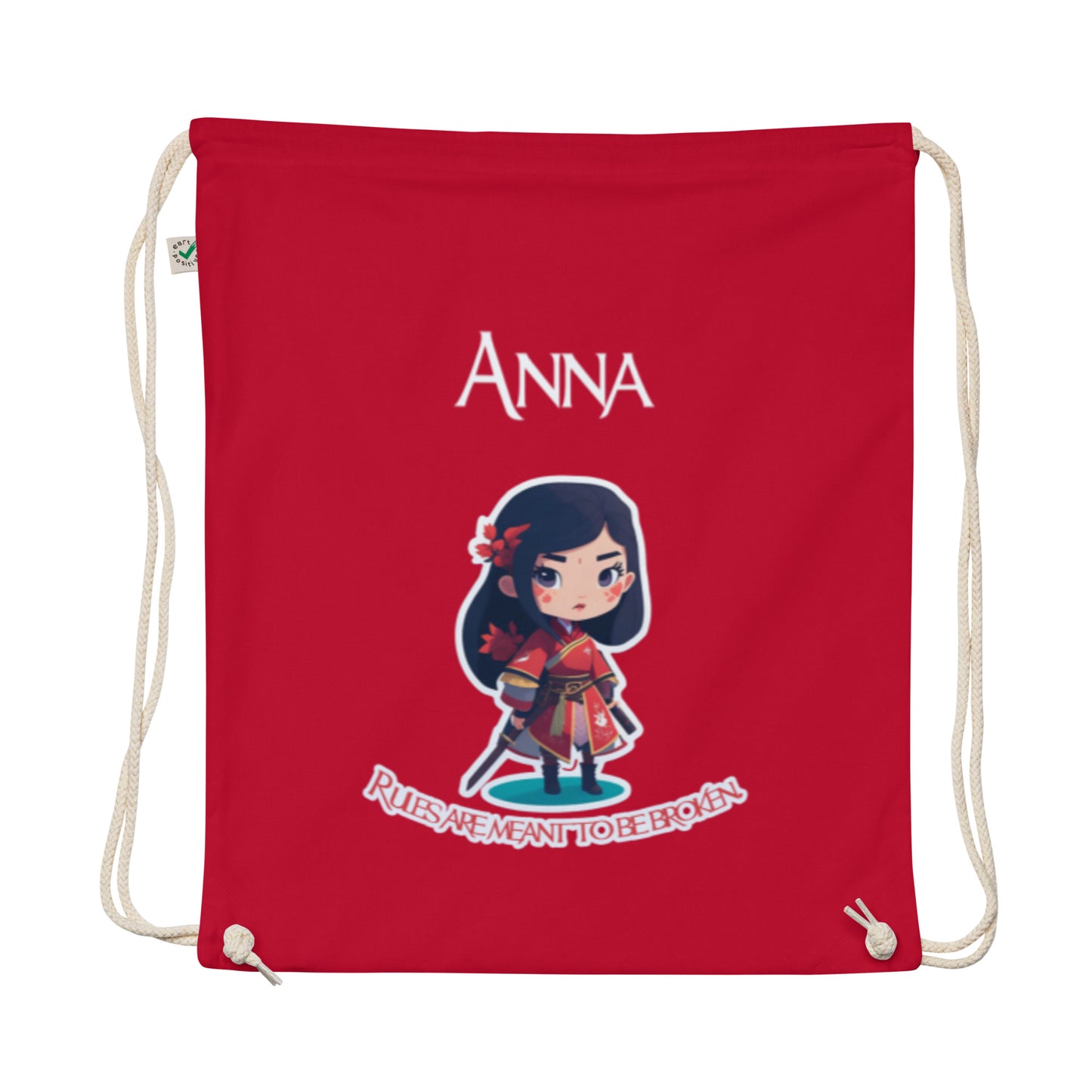 Organic cotton drawstring bag Mulan