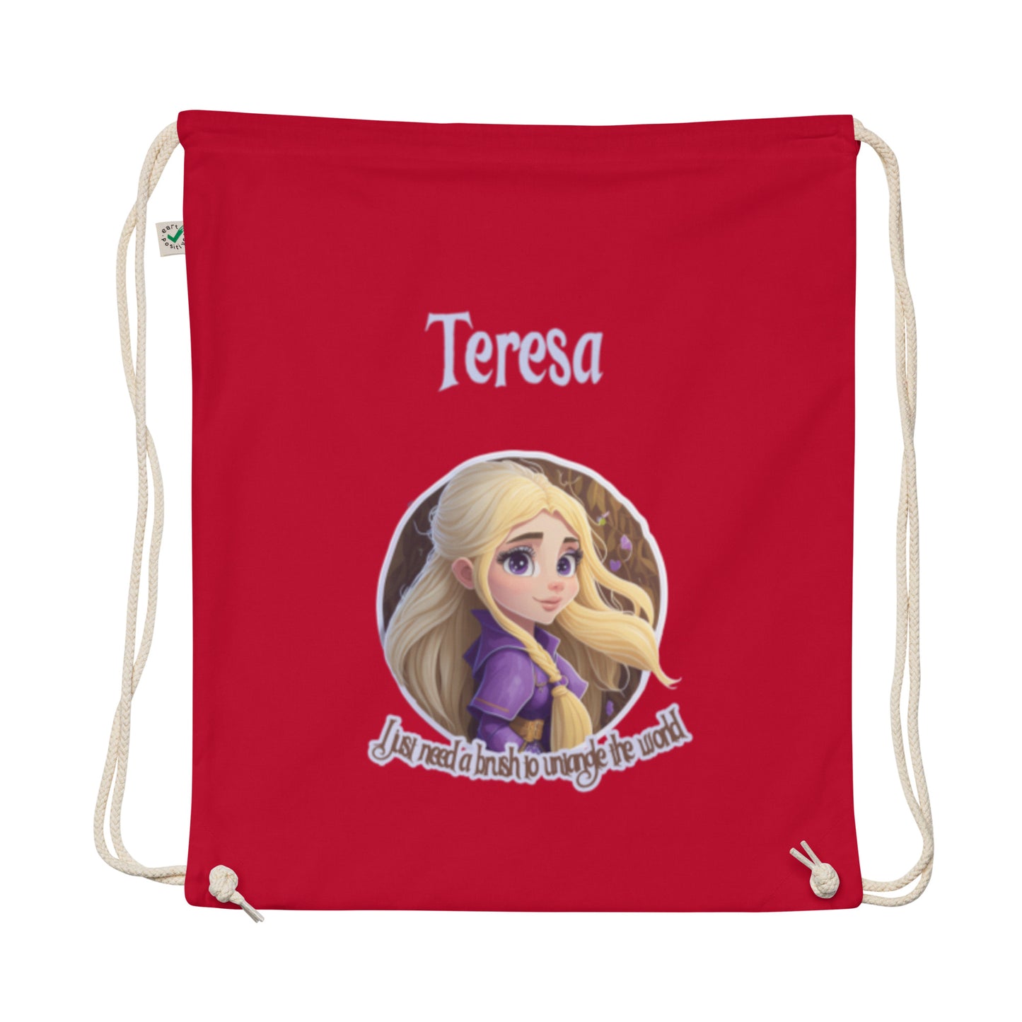 Organic cotton drawstring bag Rapunzel