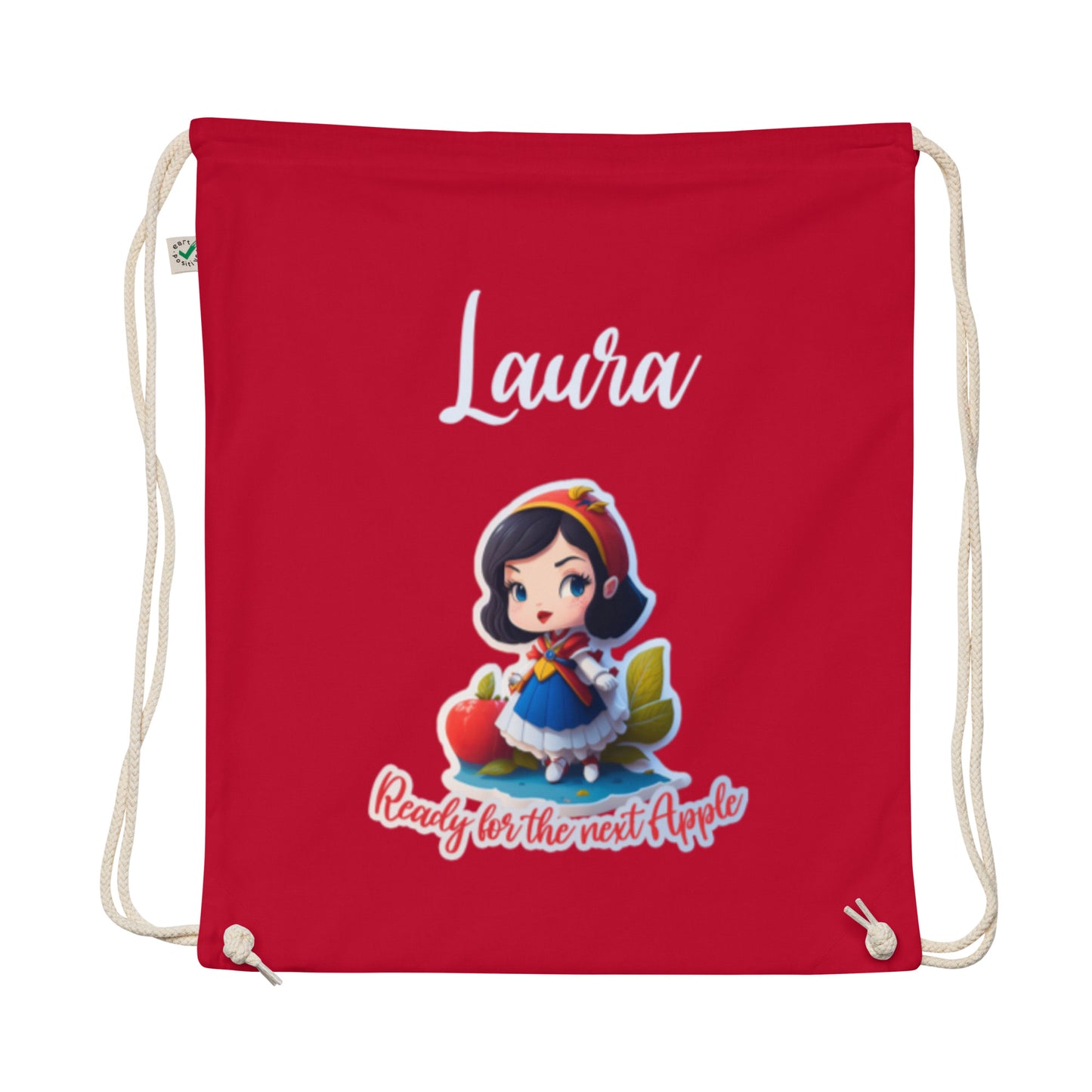 Organic cotton drawstring bag Blancanieves