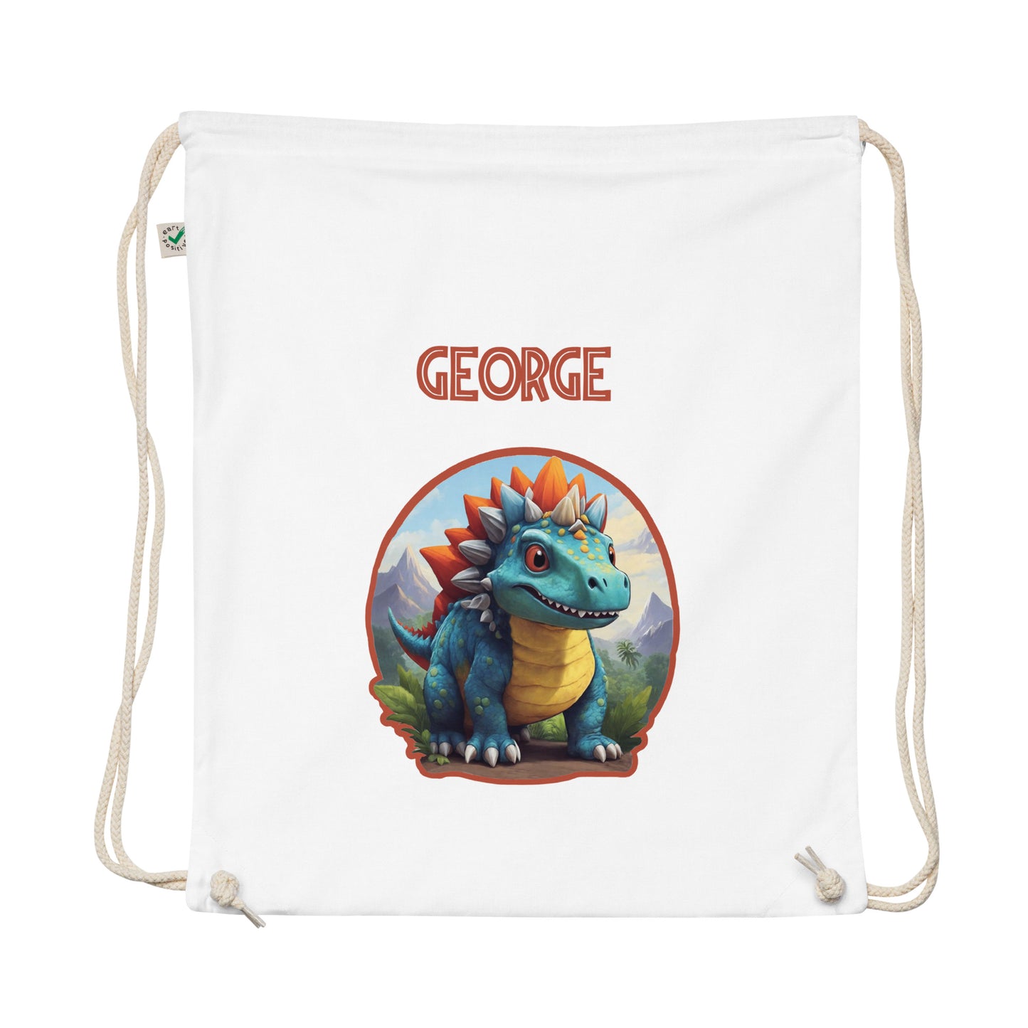 Organic cotton bag Triceratops