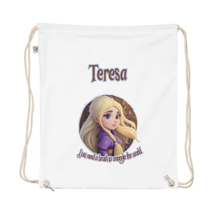 Organic cotton drawstring bag Rapunzel