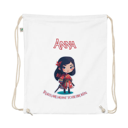 Organic cotton drawstring bag Mulan