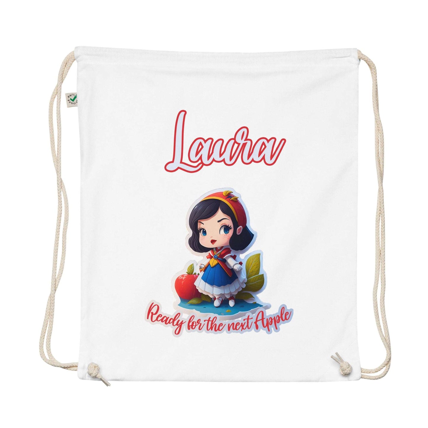 Organic cotton drawstring bag Blancanieves