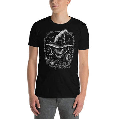 Gothic Allure: Haunting Halloween Ink Art Tee