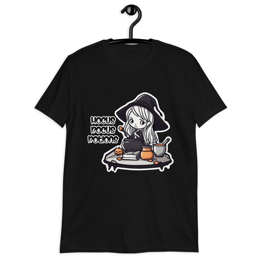 Hocus Pocus Potions Tee with Witch Illustration