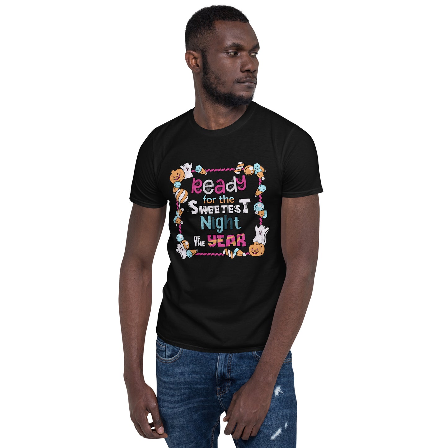 Sweetest Night Delights Tee: Halloween Candy Galore