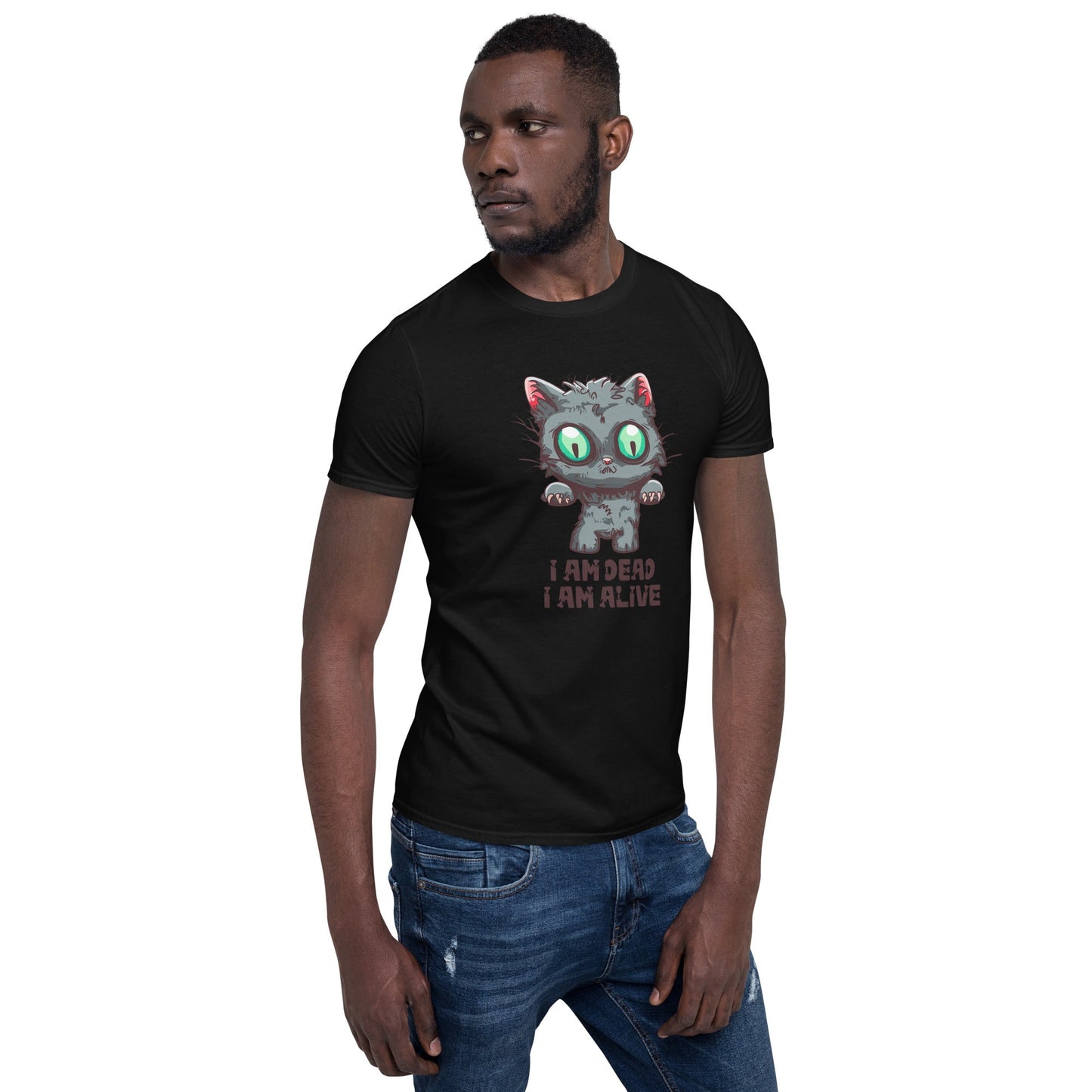 'I Am Dead. I Am Alive.' Tee with Feline Twist