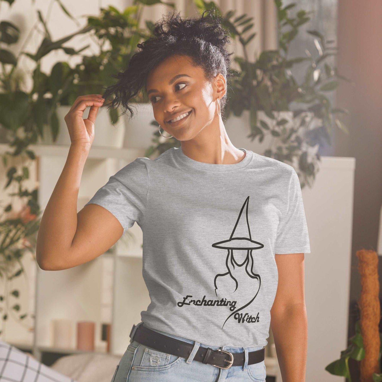 Enchanting Witch Tee: Minimalist Magic