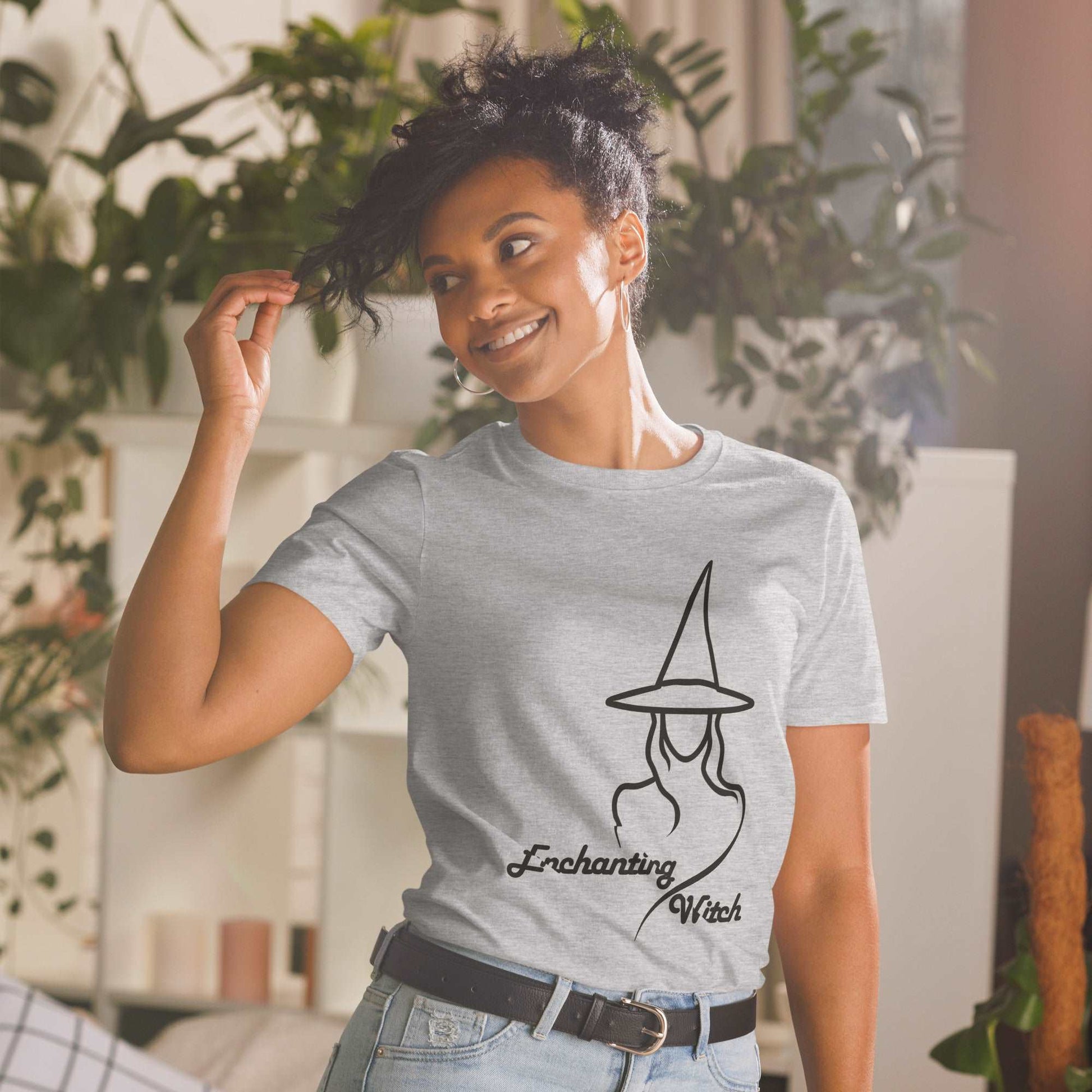 Enchanting Witch Tee: Minimalist Magic