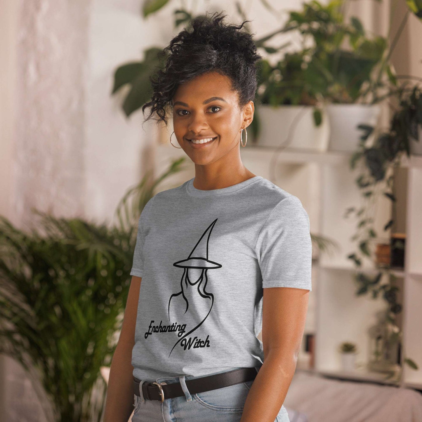 Enchanting Witch Tee: Minimalist Magic