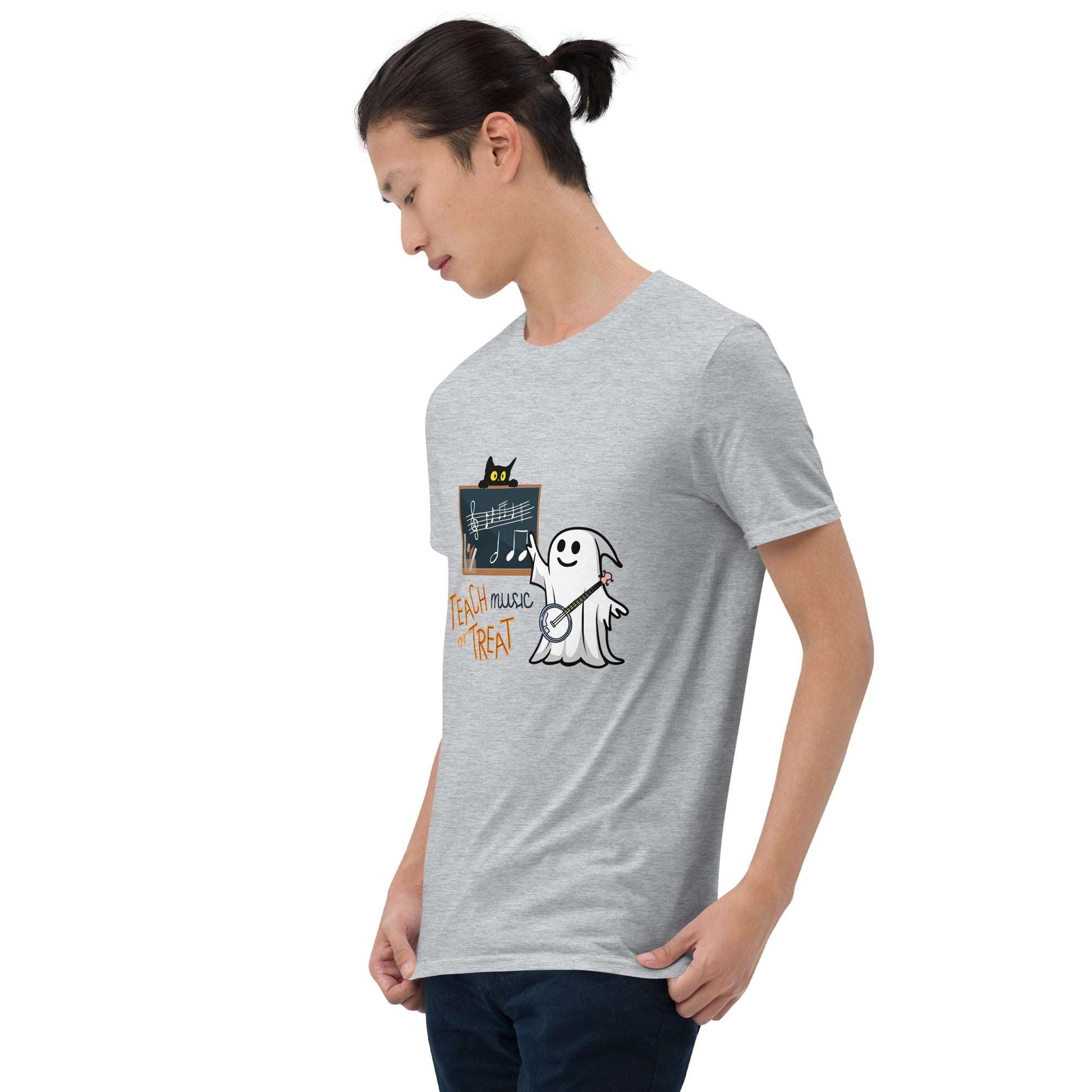 Teach (Music) or Treat, Halloween Musical Ghost T Shirt