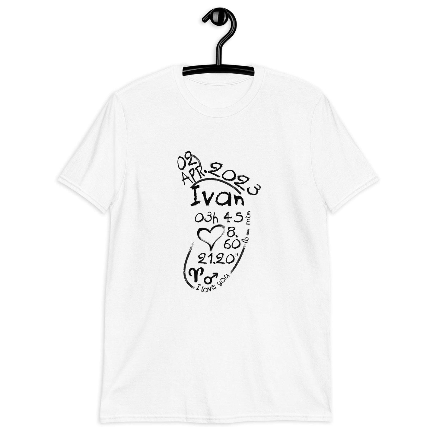 Short-Sleeve Unisex T-Shirt Baby's footprint