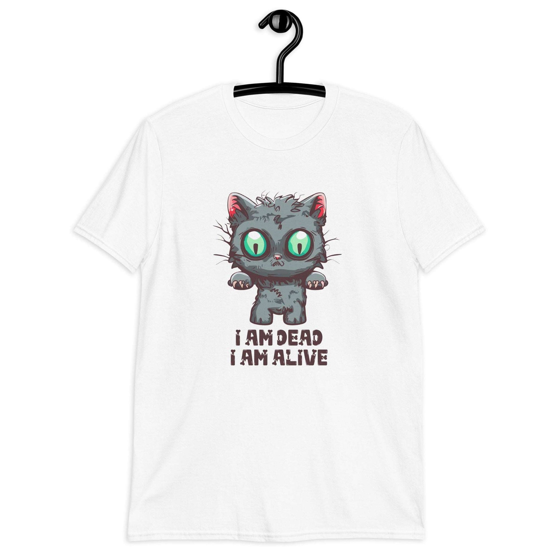 'I Am Dead. I Am Alive.' Tee with Feline Twist