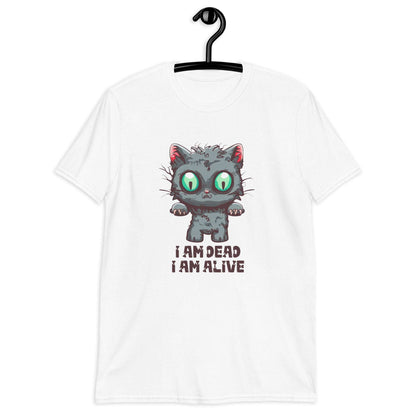 'I Am Dead. I Am Alive.' Tee with Feline Twist