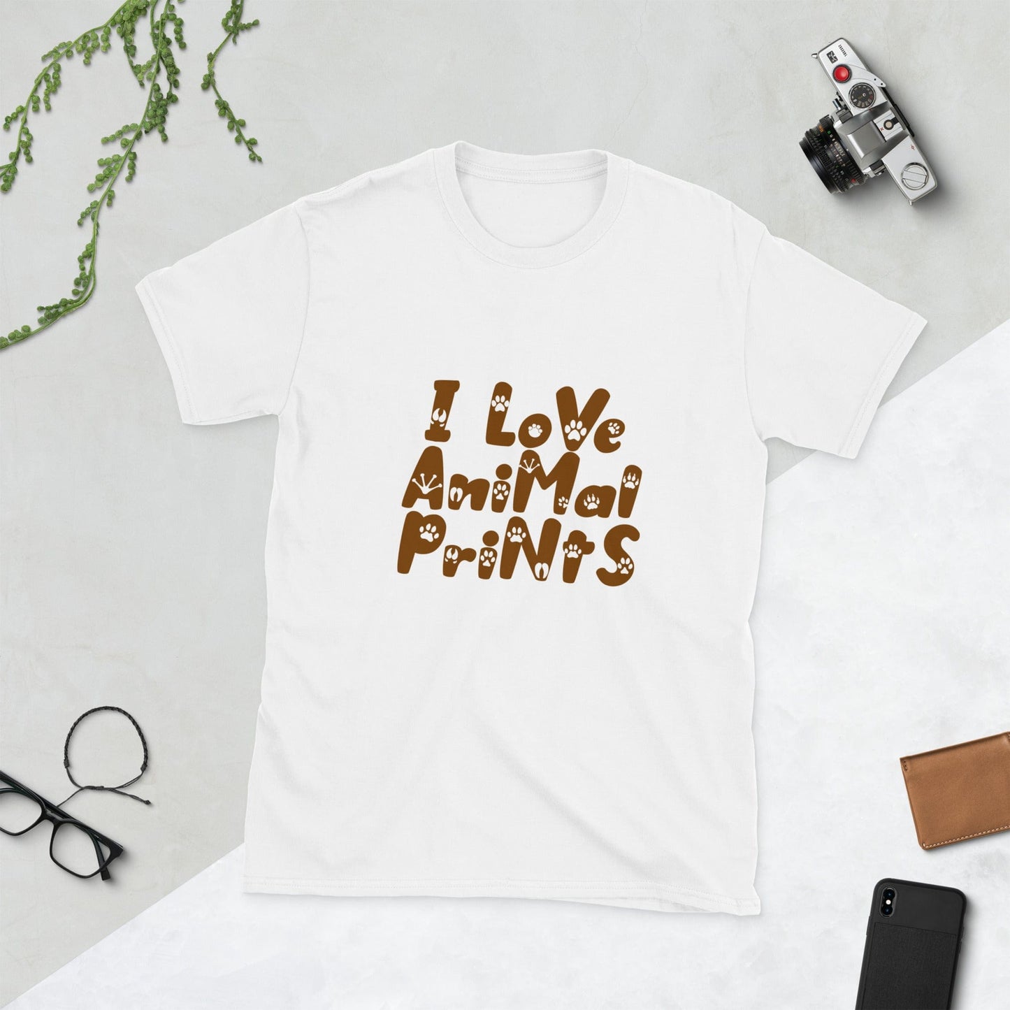 I Love Animal Prints Typography T Shirt