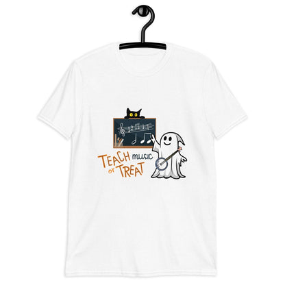 Teach (Music) or Treat, Halloween Musical Ghost T Shirt