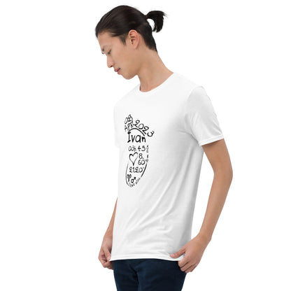 Short-Sleeve Unisex T-Shirt Baby's footprint