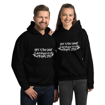 Eternal Elegance: 'Life's Too Short' Vampire Wings Hoodie