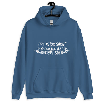 Eternal Elegance: 'Life's Too Short' Vampire Wings Hoodie