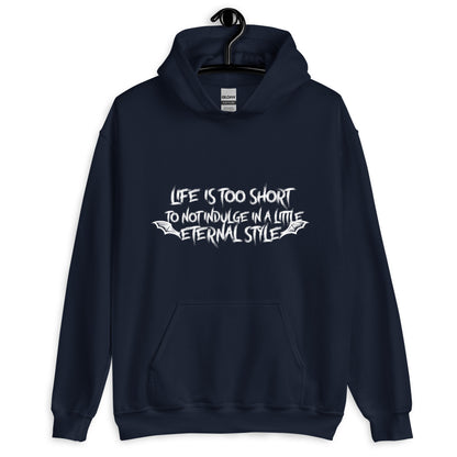 Eternal Elegance: 'Life's Too Short' Vampire Wings Hoodie