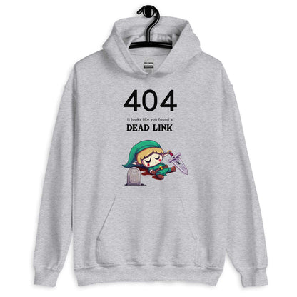 Gamer's Humor: '404 Dead Link' Hoodie